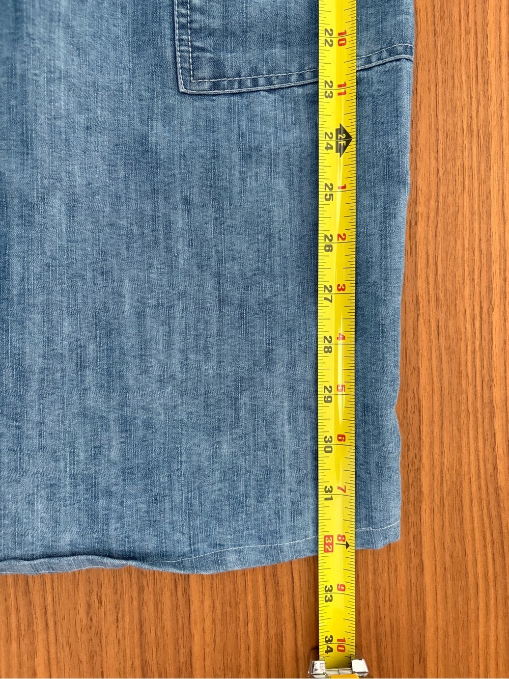 Japna Sleeveless Light Blue Denim Mini Dress Ruffle Straps Pockets Smocking - Picture 15 of 16